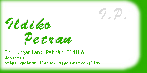 ildiko petran business card