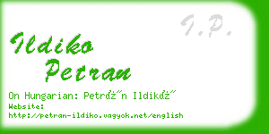 ildiko petran business card